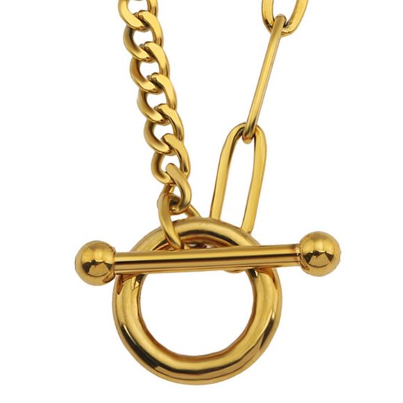 CHARLOTTE T-Bar Mix Chain Necklace - Picture 3 of 10